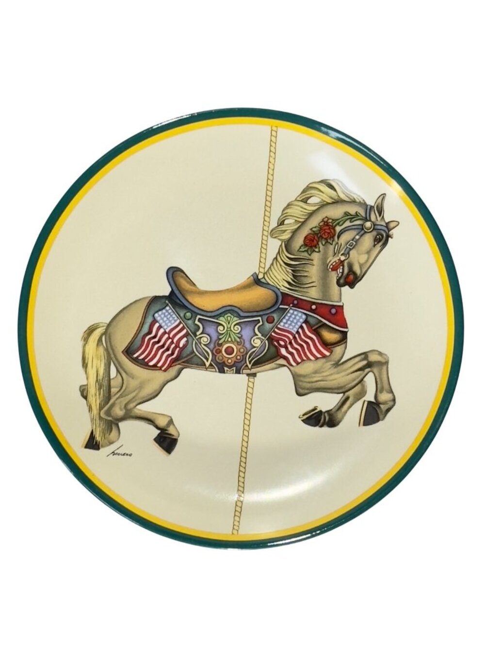 Lowell Herrero 1985 Vandor Carousel Horse Decorative Plate Vintage Art